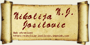 Nikolija Jošilović vizit kartica